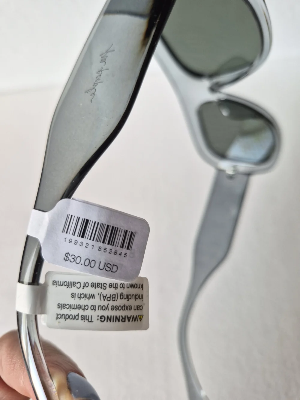 NWT Free People Clear Frame Sunglasses with Dark Gray Lenses